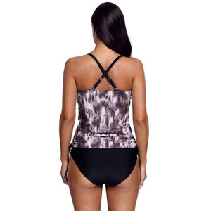 Planet Gates Blue / L Women Split swimsuit Swimwear with steel support cotton belt chest pad triangle large size split swimsuit YY24