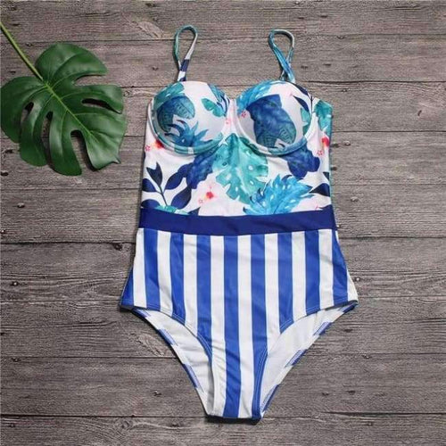 Planet Gates Blue / L Women Summer Swimwear for Women Size 2018 One Piece Sexy Swimsuit Brazil New Arriver Print Pfflook Swimming Suit Beachwear