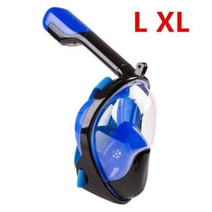 Planet Gates Blue  L XL Diving Mask Scuba Mask Underwater Anti Fog Full Face Snorkeling Mask Women Men Kids Swimming Snorkel Diving Equipment