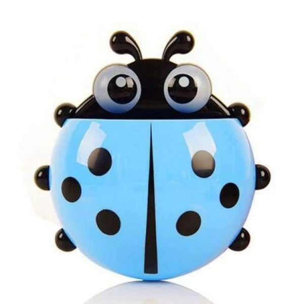 Bathroom Products Sets Cartoon Ladybug Snails Toothbrush Toothpaste Holder Wall Sucker Suction Hook Tooth Brush Holder - Blue Ladybug