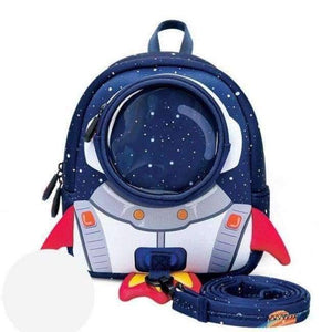 Planet Gates Blue Large Size Anti-lost 3D Cartoon Rocket Children Backpack Kids Girls Boys School Bags Neoprene Toddler Baby Kindergarten Bag Space Capsule