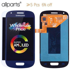 Planet Gates Blue LCD for SAMSUNG Galaxy S3 Mini LCD Display i8190 GT-i8190 i8195 i8200 Touch Screen Digitizer Replacement