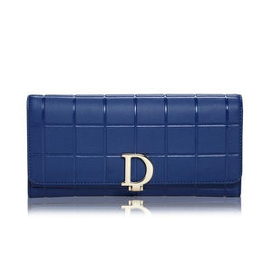 Planet Gates Blue Leather Wallet Fashion Wallets Women's Wallet Long Coin Purse Luxury Wallet kashelek Female Clutch Card Holder