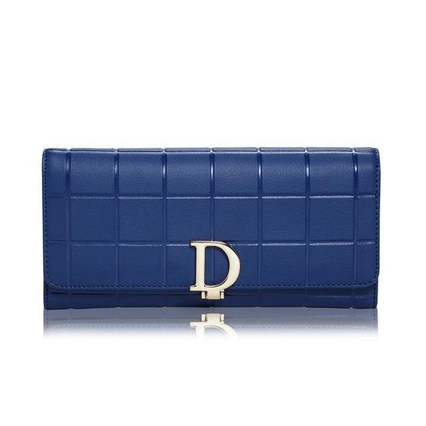 Planet Gates Blue Leather Wallet Fashion Wallets Women's Wallet Long Coin Purse Luxury Wallet kashelek Female Clutch Card Holder
