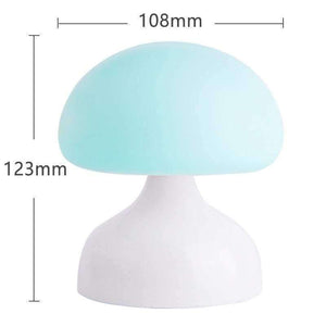 Planet Gates Blue LED Night Light for bedroom Mushroom lamp for children Breathing Silicone Soft led night light lamp Gift nightlight LAOPAO