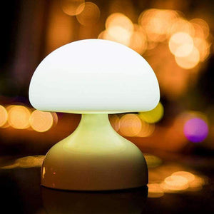 Planet Gates Blue LED Night Light for bedroom Mushroom lamp for children Breathing Silicone Soft led night light lamp Gift nightlight LAOPAO