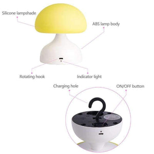 Planet Gates Blue LED Night Light for bedroom Mushroom lamp for children Breathing Silicone Soft led night light lamp Gift nightlight LAOPAO
