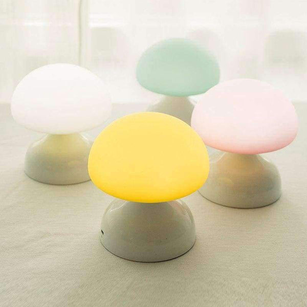 Planet Gates Blue LED Night Light for bedroom Mushroom lamp for children Breathing Silicone Soft led night light lamp Gift nightlight LAOPAO