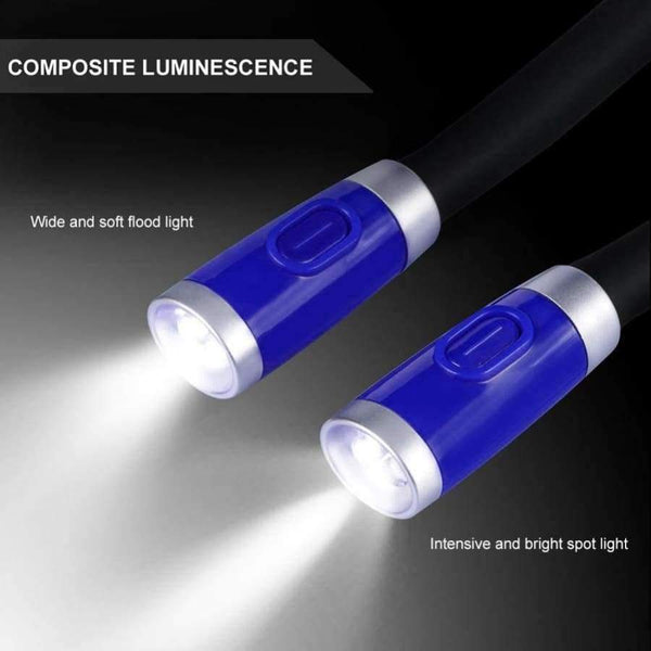 Planet Gates blue LEDGLE High quality Novelty Led Night Light Flashlight Flexible Handsfree Led Neck Light Hug light Book Reading Lamp Hug Light