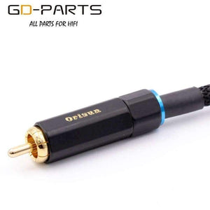 Planet Gates Blue Line / 1.5meter High End 4N OFC RCA Cable 3.5mm Male to Male RCA Signal Line Coaxial Wire Hifi Audio Video TV DVD Interconnect Home Theater