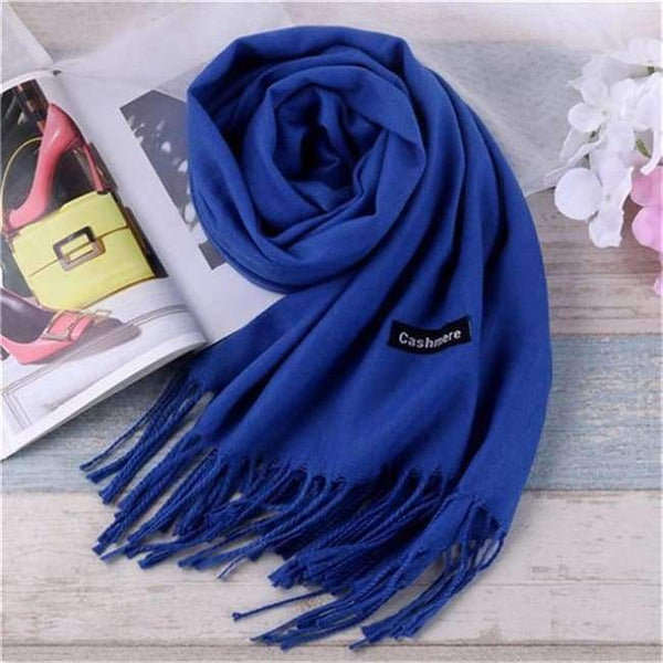Planet Gates Blue Luxury Brand Scarf Unisex 2018 Female Male Best Quality Wool Cashmere Scarf Pashmina Tassels Women Men Wrap Shawl S-11