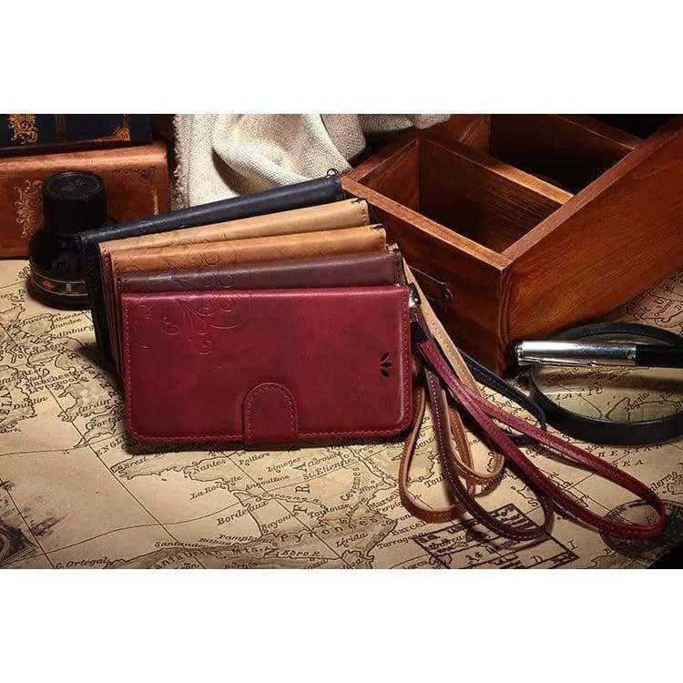 Planet Gates Blue Luxury Retro Flip Wallet Leather Phone Cover  For iPhone 5 5S Case With Stand Function