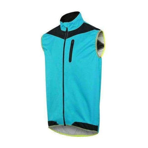 Planet Gates Blue / M ARSUXEO Men Women Cycling Vest Windproof Waterproof Running Vest MTB Bike Bicycle Reflective Clothing Sleeveless Cycling Jacket
