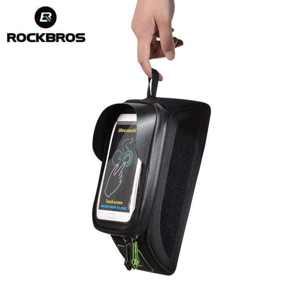 Planet Gates Blue / M Bicycle Bike Bags Rainproof Touch Screen Cycling Top Front Tube Frame Bags 5.8/6.0 Phone Case Bike Accessories