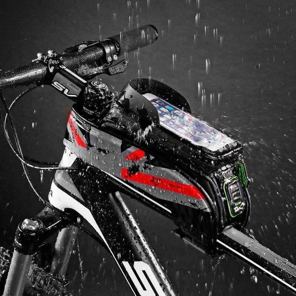 Planet Gates Blue / M Bicycle Bike Bags Rainproof Touch Screen Cycling Top Front Tube Frame Bags 5.8/6.0 Phone Case Bike Accessories