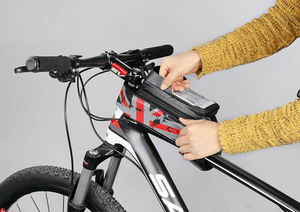 Planet Gates Blue / M Bicycle Bike Bags Rainproof Touch Screen Cycling Top Front Tube Frame Bags 5.8/6.0 Phone Case Bike Accessories