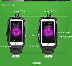 Planet Gates Blue / M Bicycle Front Top Tube Bag Cycling Bike Frame Saddle Package For Mobile Phone Waterproof Touch Screen Bike Accessories