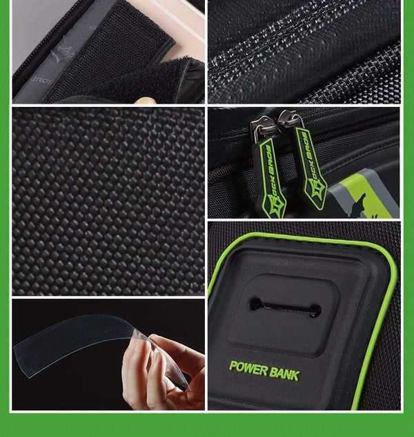 Planet Gates Blue / M Bicycle Front Top Tube Bag Cycling Bike Frame Saddle Package For Mobile Phone Waterproof Touch Screen Bike Accessories