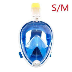 Planet Gates BLUE M / China Full Face Diving Mask Detachable Dry Summer Snorkeling Diving Mask Swimming Training Scuba Anti-fog Under Water Snokel