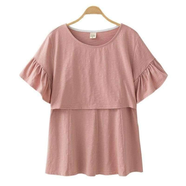 Planet Gates Blue / M Cotton Maternity Clothing Breastfeeding Nursing Tops Pregnancy Shirt Clothes For Pregnant Women Plus Size Wear Summer 2018 New