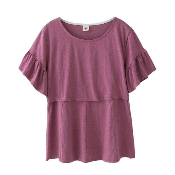 Cotton Maternity Clothing Breastfeeding Nursing Tops Pregnancy Shirt Clothes For Pregnant Women Plus Size Wear Summer 2018 New - Planet Gates