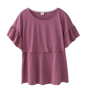 Planet Gates Blue / M Cotton Maternity Clothing Breastfeeding Nursing Tops Pregnancy Shirt Clothes For Pregnant Women Plus Size Wear Summer 2018 New