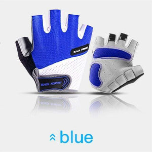 Planet Gates blue / M Cycling Gloves Non-slip MTB Gloves Mountain Bike Half Finger Gloves Men Summer Bicycle Gym Fitness Sports guantes moto