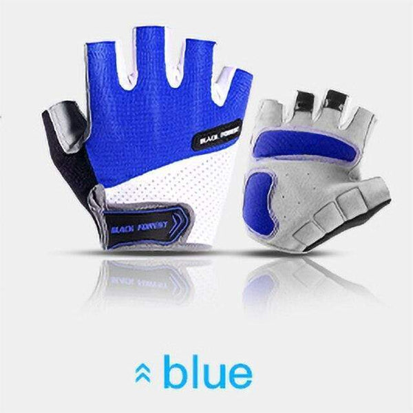 Planet Gates blue / M Cycling Gloves Non-slip MTB Gloves Mountain Bike Half Finger Gloves Men Summer Bicycle Gym Fitness Sports guantes moto