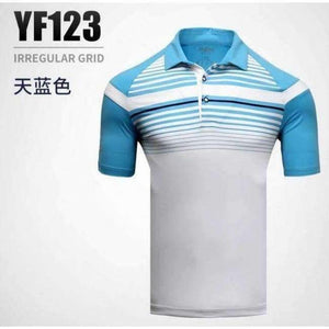 Planet Gates Blue / M Golf Shirt Men Sports POLO Shirt Turn-down Collar Jersey Anti Sweat Comfortable Good Elastic Summer Shirt