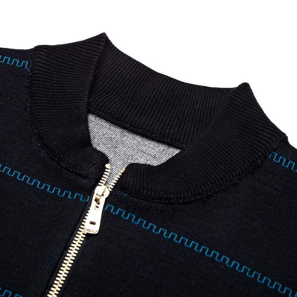 Planet Gates Blue / M Jacket Men Casual Mandarin Collar Mens Coat Pockets zipper Contrast Color Mens Jackets And Coats