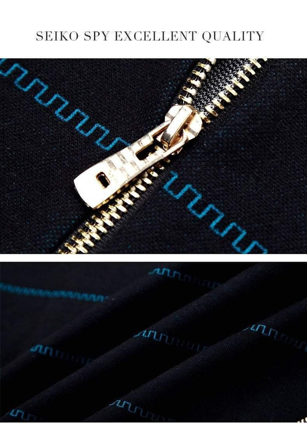 Planet Gates Blue / M Jacket Men Casual Mandarin Collar Mens Coat Pockets zipper Contrast Color Mens Jackets And Coats