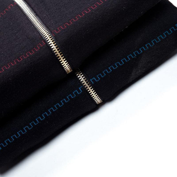 Planet Gates Blue / M Jacket Men Casual Mandarin Collar Mens Coat Pockets zipper Contrast Color Mens Jackets And Coats