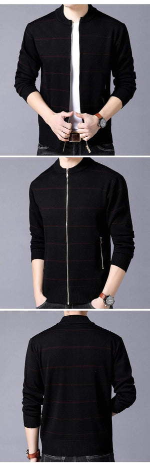 Planet Gates Blue / M Jacket Men Casual Mandarin Collar Mens Coat Pockets zipper Contrast Color Mens Jackets And Coats