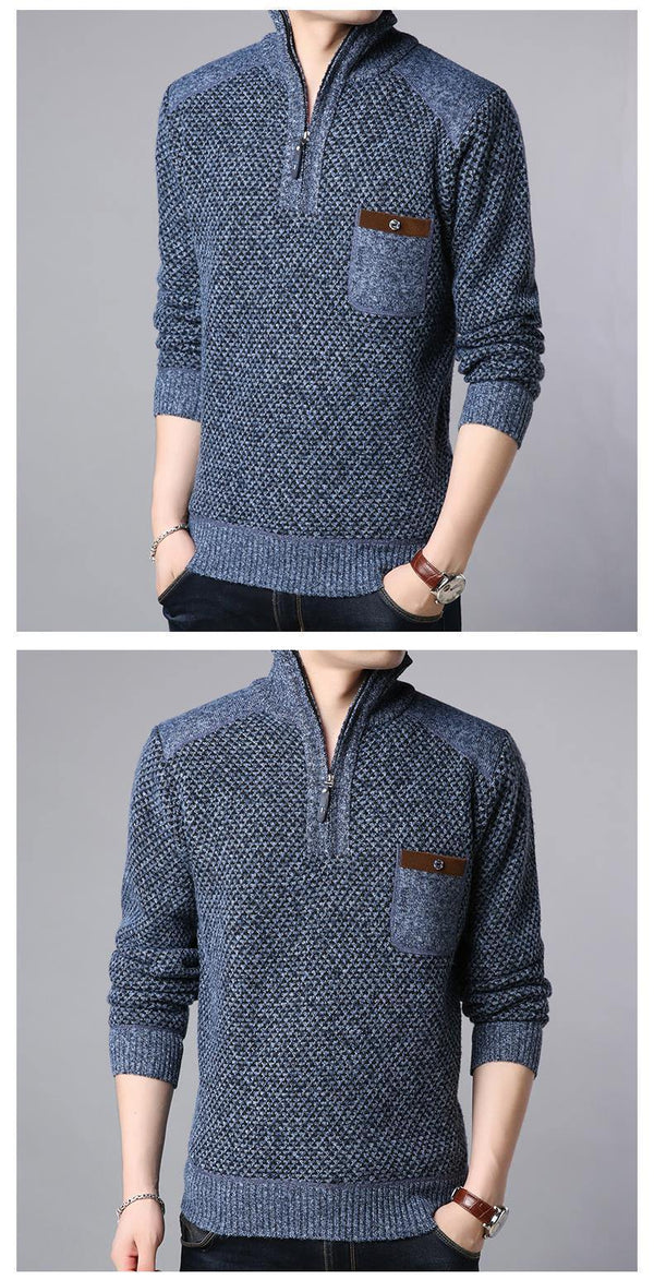 Planet Gates Blue / M Jackets For Men Half Zip Pullover Trend Overcoat Winter Windbreakers Casual Coat Men Clothing