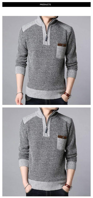 Jackets For Men Half Zip Pullover Trend Overcoat Winter Windbreakers Casual Coat Men Clothing - Planet Gates