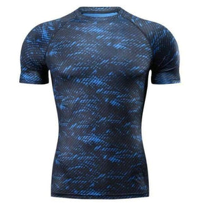 Planet Gates Blue / M MMA T-Shirt Rashguard MMA Gym Tee Shirt Fighting Martial Arts Fitness Training Muay Thai T Shirt Men Homme  Jersey