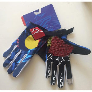 Planet Gates Blue / M One Pair Cycling Gloves 3D Print MTB Bike Bicycle Sports Shockproof Full Finger Hiking Mesh Cycling Gloves