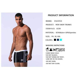 Planet Gates Blue / M Swimwear Men Breathable Swimsuits Man Swim Trunks Boxer Briefs Sunga Swim Suits Maillot De Bain Beach Shorts