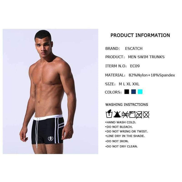 Planet Gates Blue / M Swimwear Men Breathable Swimsuits Man Swim Trunks Boxer Briefs Sunga Swim Suits Maillot De Bain Beach Shorts