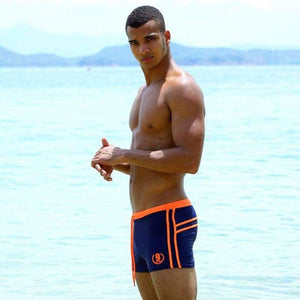 Planet Gates Blue / M Swimwear Men Breathable Swimsuits Man Swim Trunks Boxer Briefs Sunga Swim Suits Maillot De Bain Beach Shorts