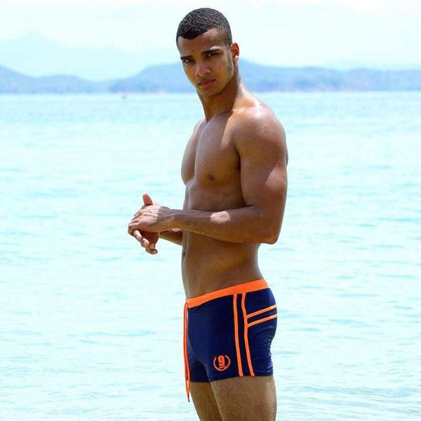 Planet Gates Blue / M Swimwear Men Breathable Swimsuits Man Swim Trunks Boxer Briefs Sunga Swim Suits Maillot De Bain Beach Shorts