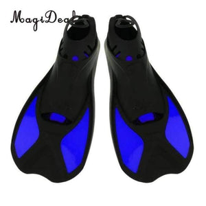Planet Gates Blue M Universal Full Foot Short Fins Scuba Diving Swim Training Flippers Kid Adult Swimming Fins Snorkeling Water Fin 6 Sizes