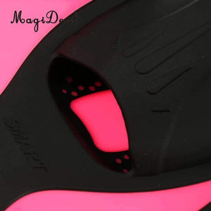 Planet Gates Blue M Universal Full Foot Short Fins Scuba Diving Swim Training Flippers Kid Adult Swimming Fins Snorkeling Water Fin 6 Sizes