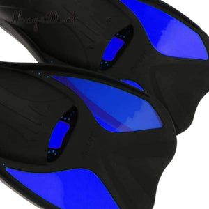 Planet Gates Blue M Universal Full Foot Short Fins Scuba Diving Swim Training Flippers Kid Adult Swimming Fins Snorkeling Water Fin 6 Sizes