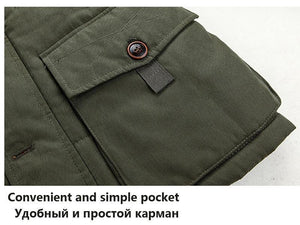 Planet Gates blue / M Winter Jacket men Brand Warm Thicken Coats Quality Middle age mens Cotton-Padded