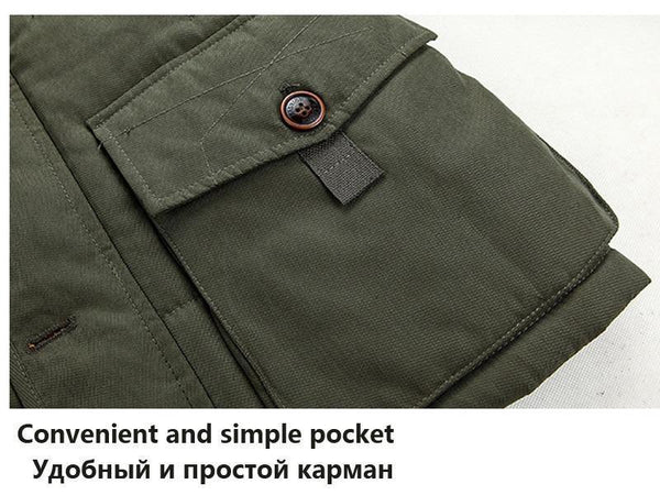 Planet Gates blue / M Winter Jacket men Brand Warm Thicken Coats Quality Middle age mens Cotton-Padded