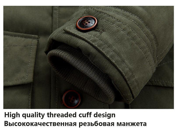 Planet Gates blue / M Winter Jacket men Brand Warm Thicken Coats Quality Middle age mens Cotton-Padded