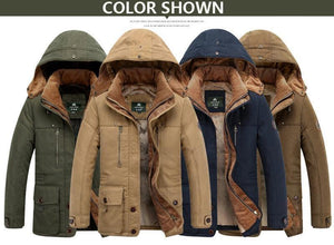Planet Gates blue / M Winter Jacket men Brand Warm Thicken Coats Quality Middle age mens Cotton-Padded