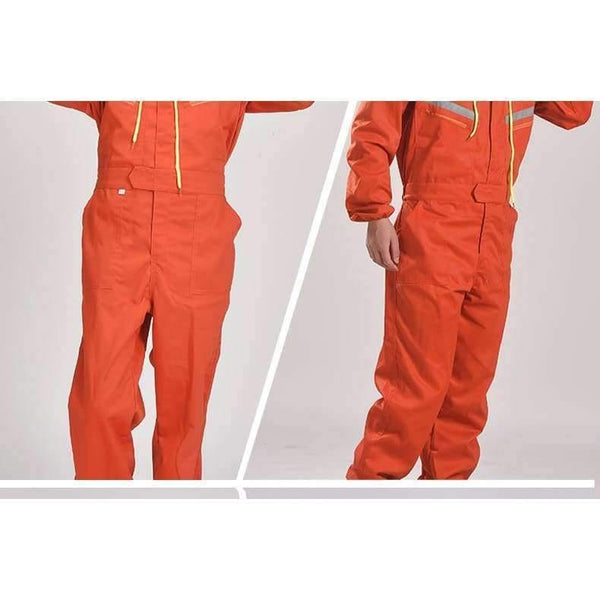 Planet Gates blue male / S Men Women Coveralls Long Sleeve Hooded Reflective strip Overalls Auto Repair Engineering Spray Paint Workwear Working Uniforms