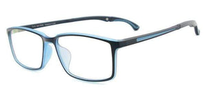 Planet Gates Blue Men and Women Lightweight TR90 Spectacles Rectangular Sport Eyewear Frame With Anti Slip Holder For Multifocal Myopia Lenses